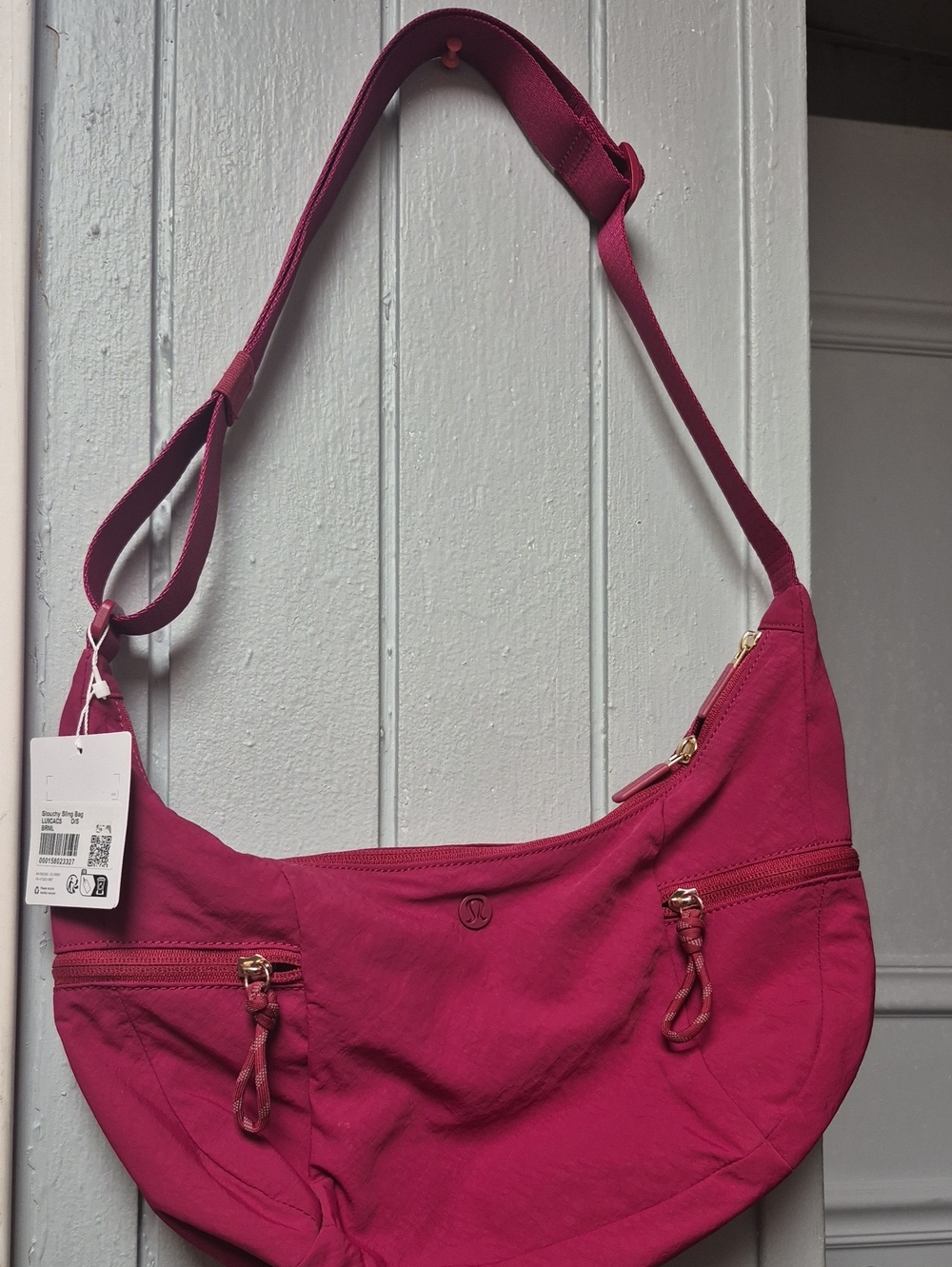 Lululemon athletica Slouchy Slim Raspberry Pink Crossbody Shoulder Bag